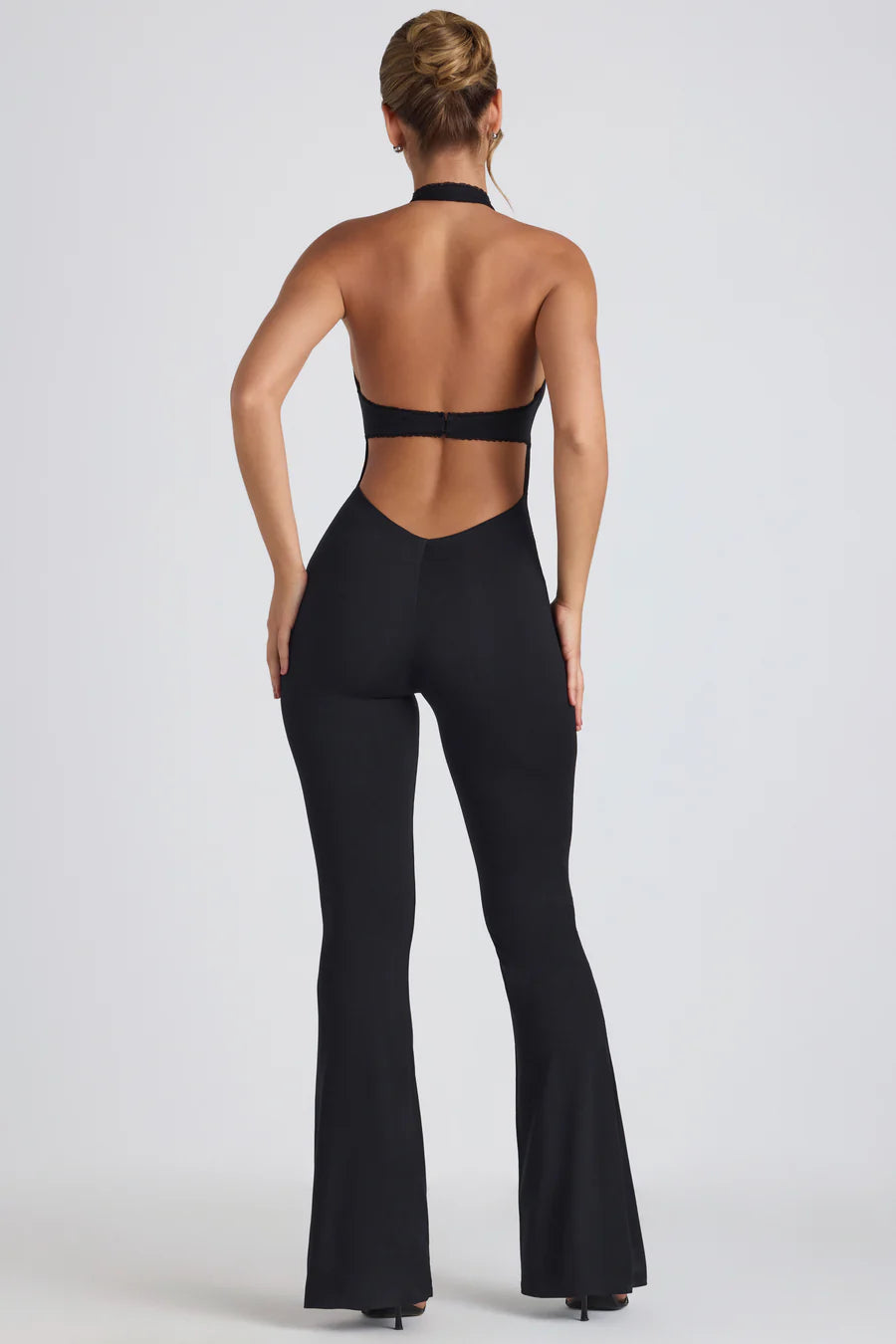 Skie Lace-Trim Flared Jumpsuit - Envisi Co.